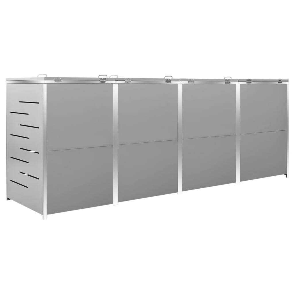 Containerberging vierdubbel 276,5x77,5x112,5 cm roestvrij staal