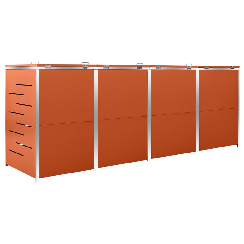 Containerberging vierdubbel 276,5x77,5x112,5 cm roestvrij staal