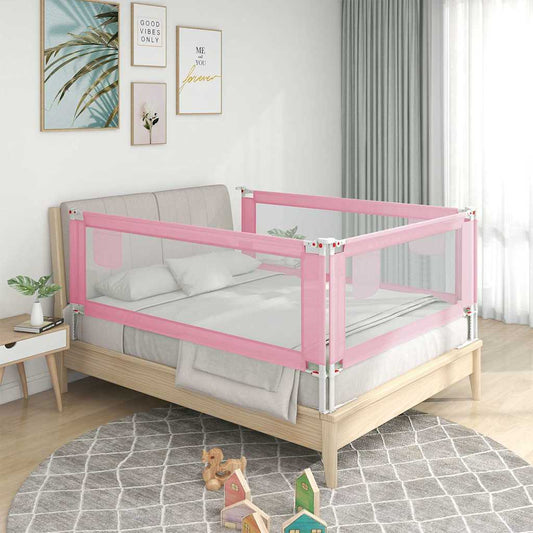 Bedhekje peuter 100x25 cm stof roze