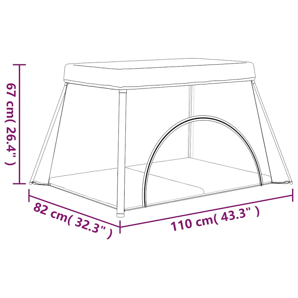 Babybox met matras linnen lichtgrijs