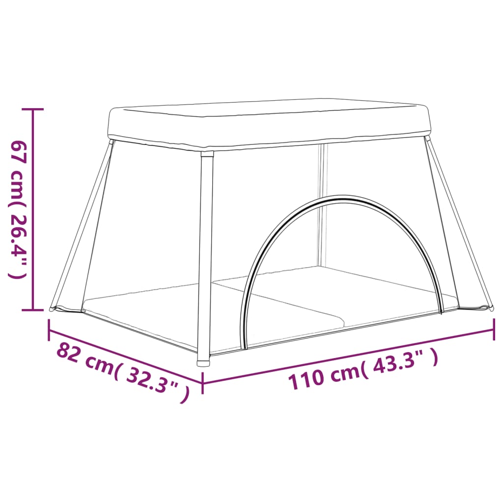 Babybox met matras linnen taupe