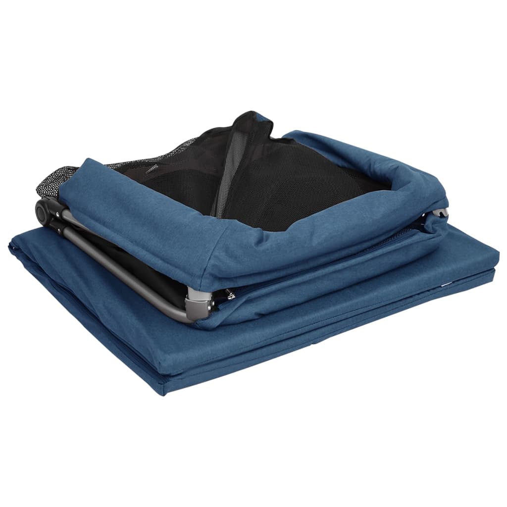 Babybox met matras linnen marineblauw