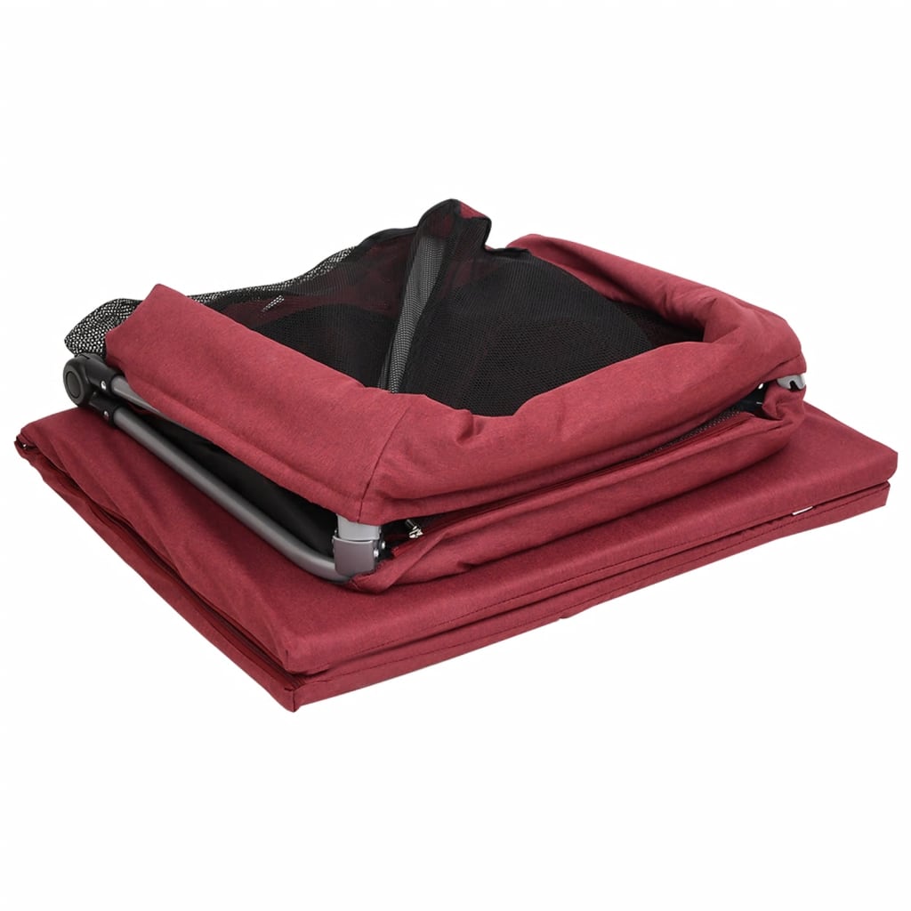 Babybox met matras linnen rood