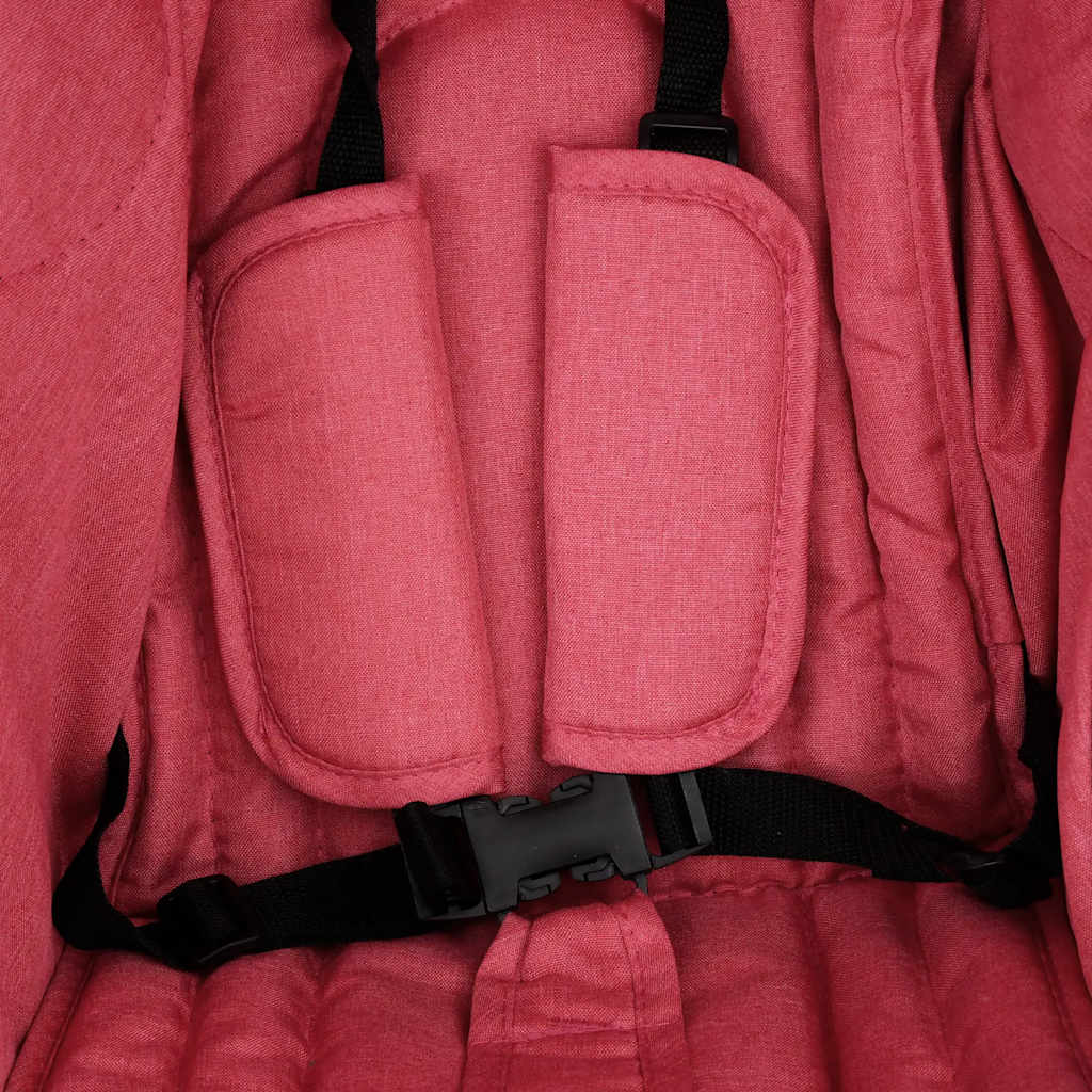 Tweelingkinderwagen staal rood