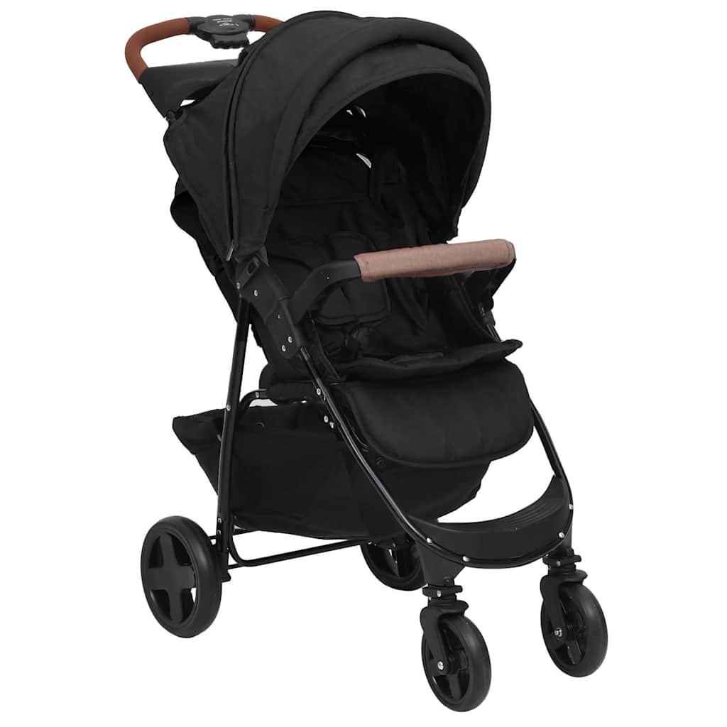 Kinderwagen 2-in-1 staal antracietkleurig