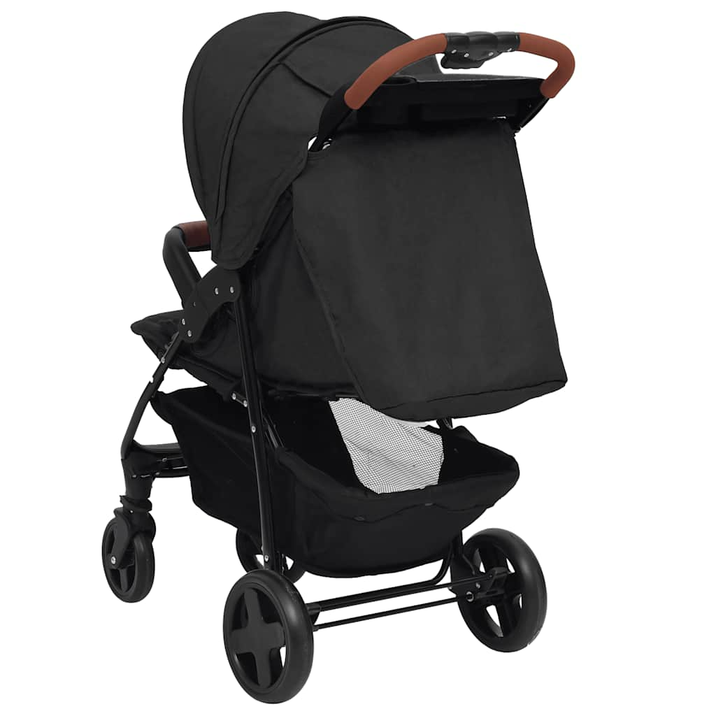 Kinderwagen 2-in-1 staal antracietkleurig