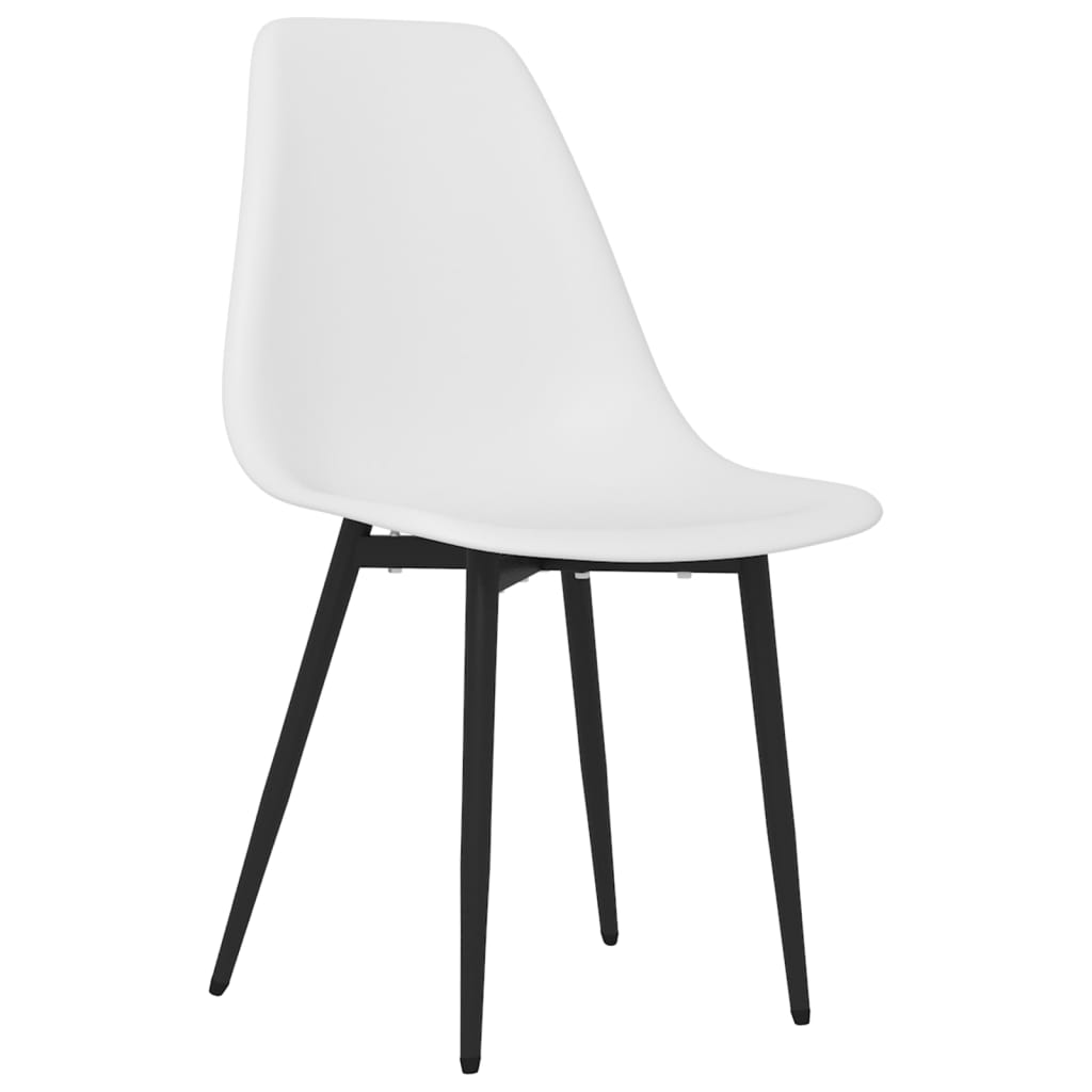 Eetkamerstoelen 6 st PP wit