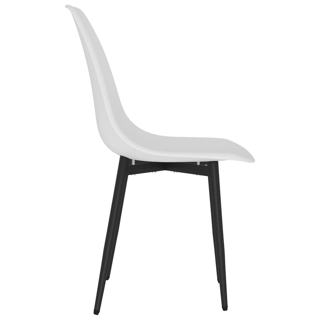 Eetkamerstoelen 6 st PP wit