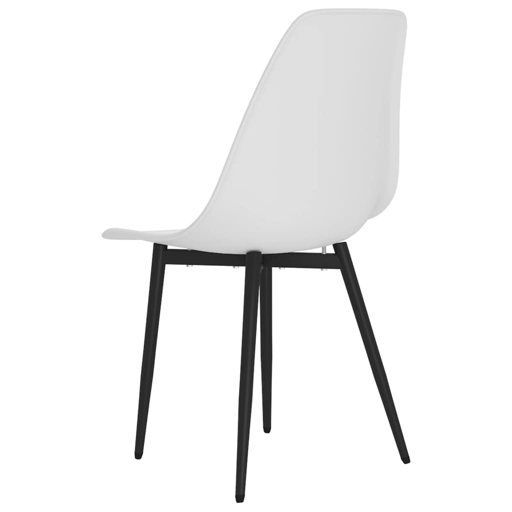 Eetkamerstoelen 6 st PP wit