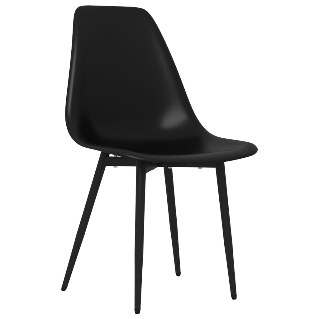 Eetkamerstoelen 6 st PP zwart