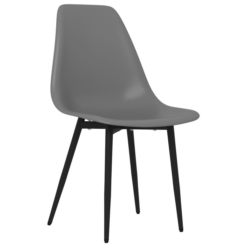 Eetkamerstoelen 6 st PP grijs