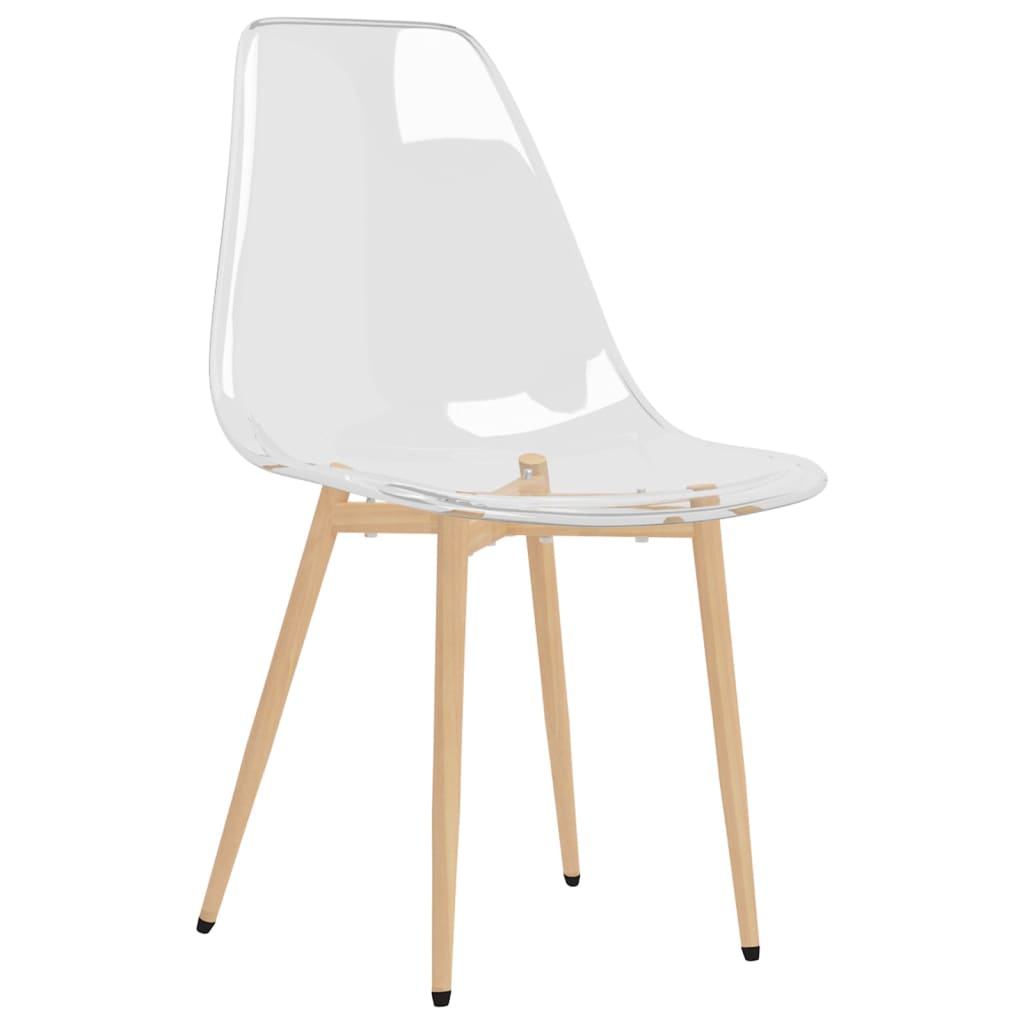 Eetkamerstoelen 6 st PET transparant