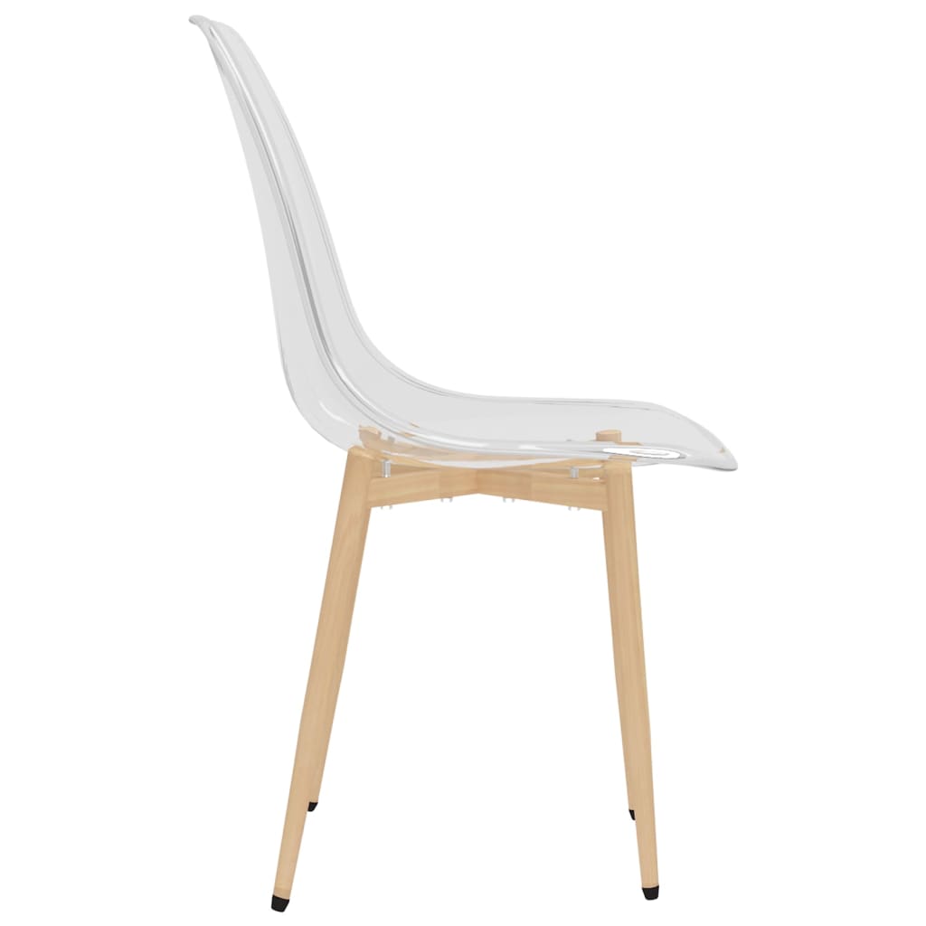 Eetkamerstoelen 6 st PET transparant