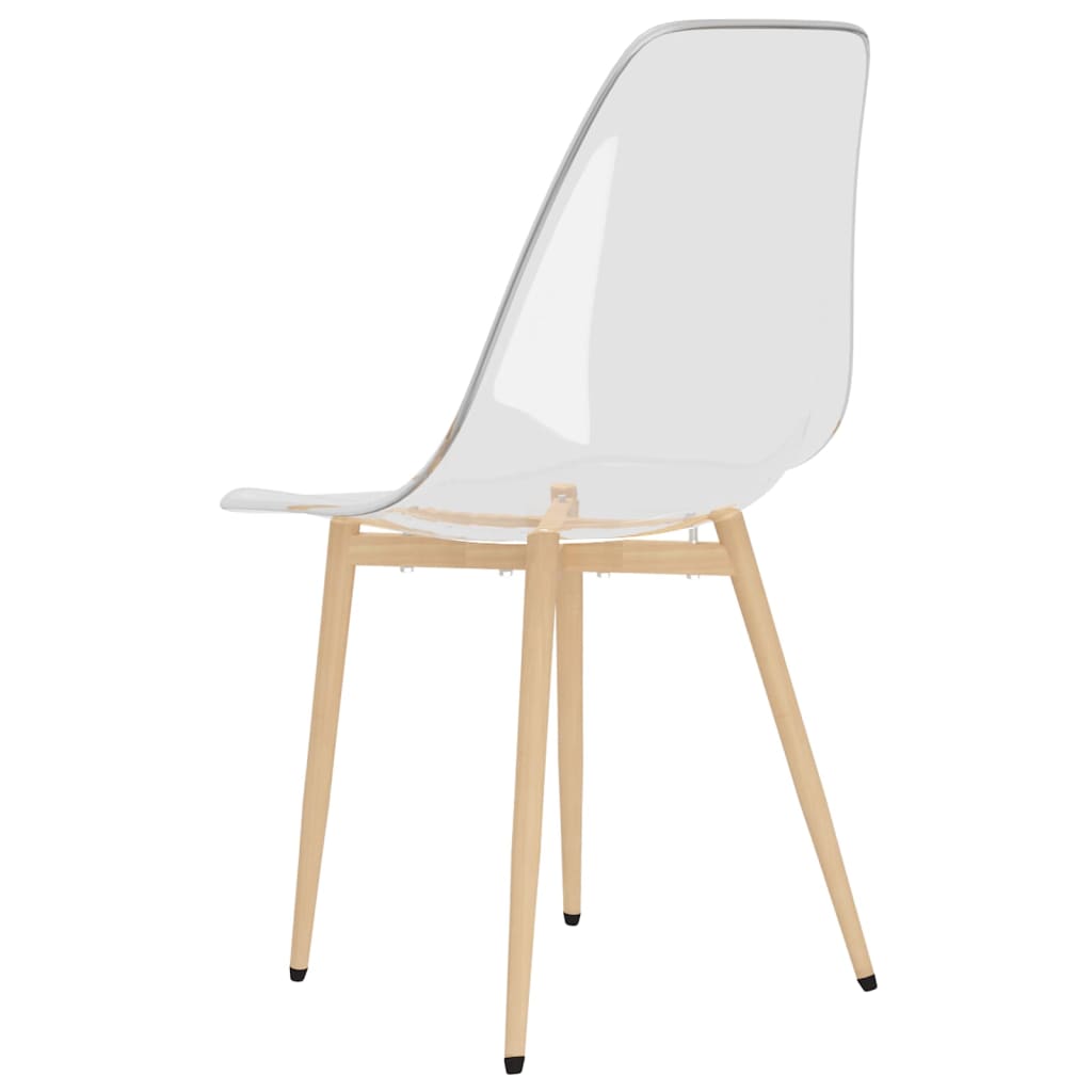 Eetkamerstoelen 6 st PET transparant