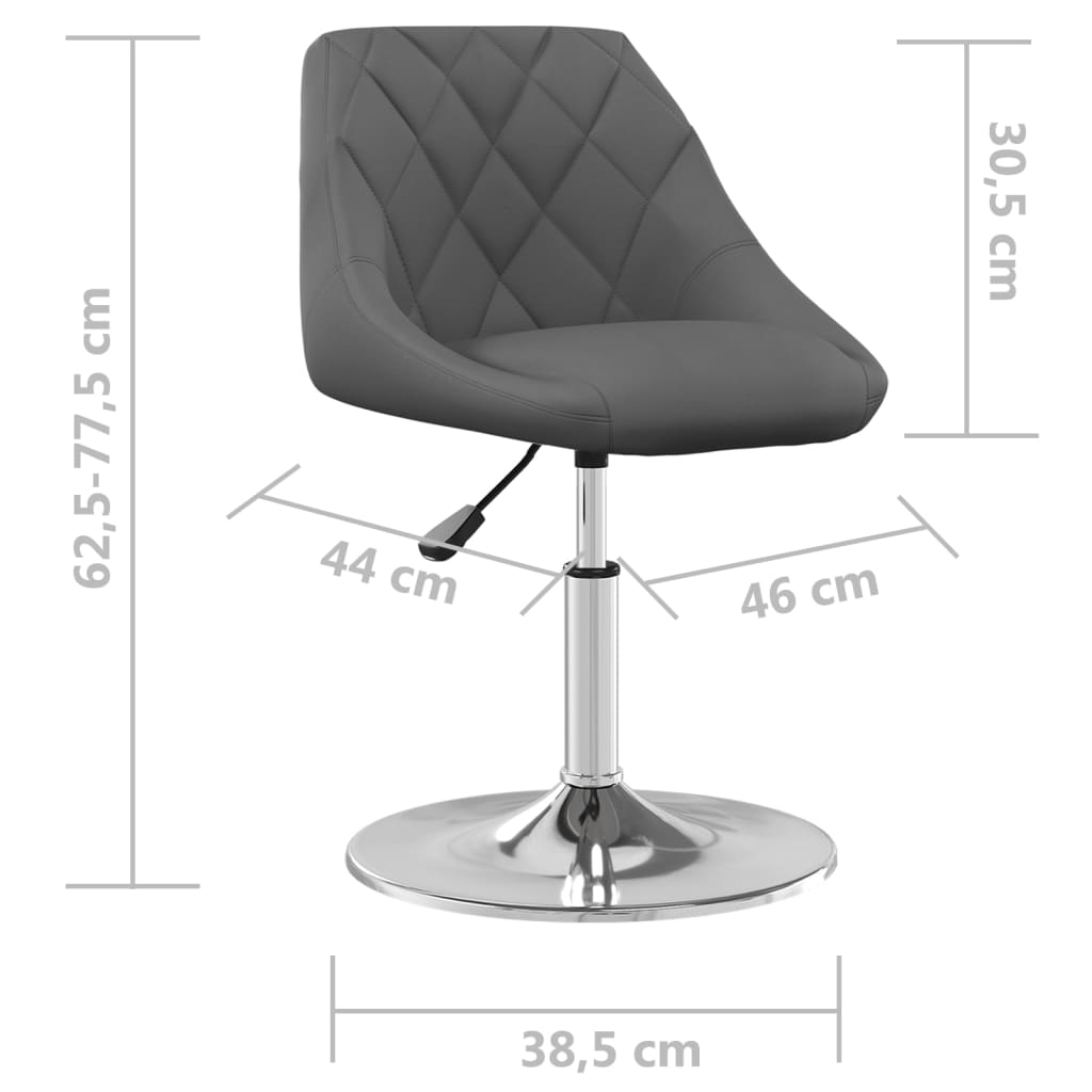 Eetkamerstoelen draaibaar 4 st fluweel donkergrijs