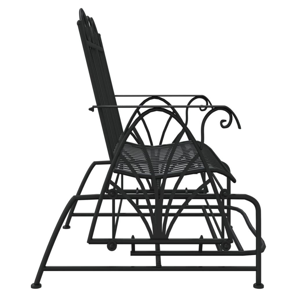 Schommelbank 2-zits 114 cm staal zwart