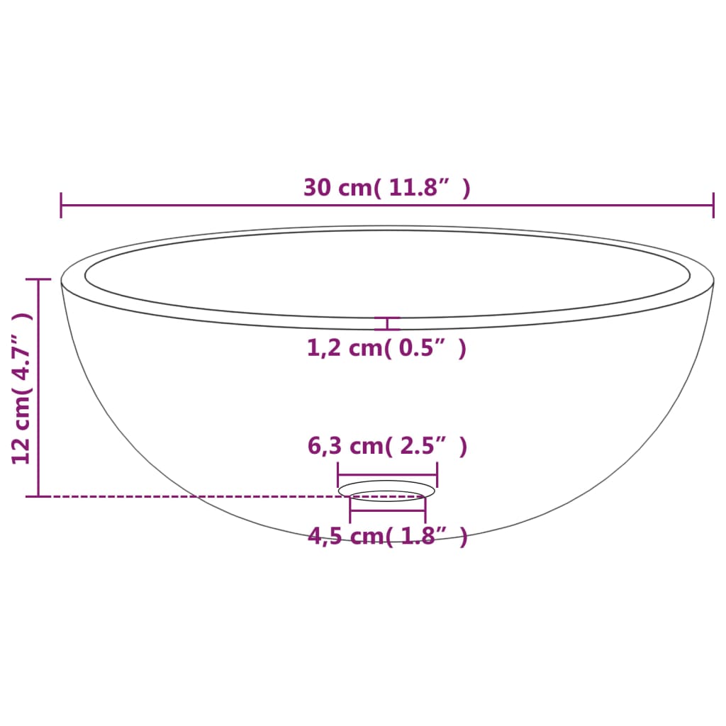 Wasbak 30x12 cm gehard glas transparant