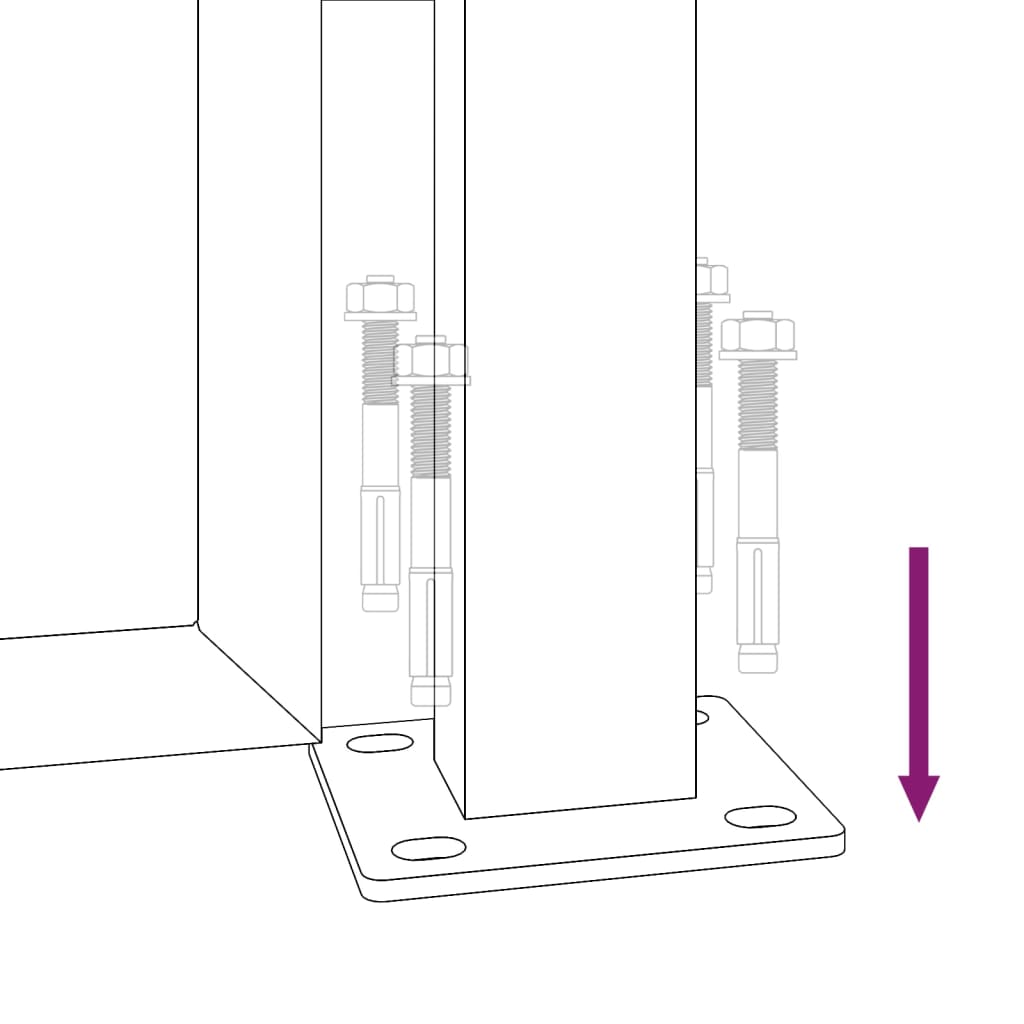 Poort 105x205 cm cortenstaal