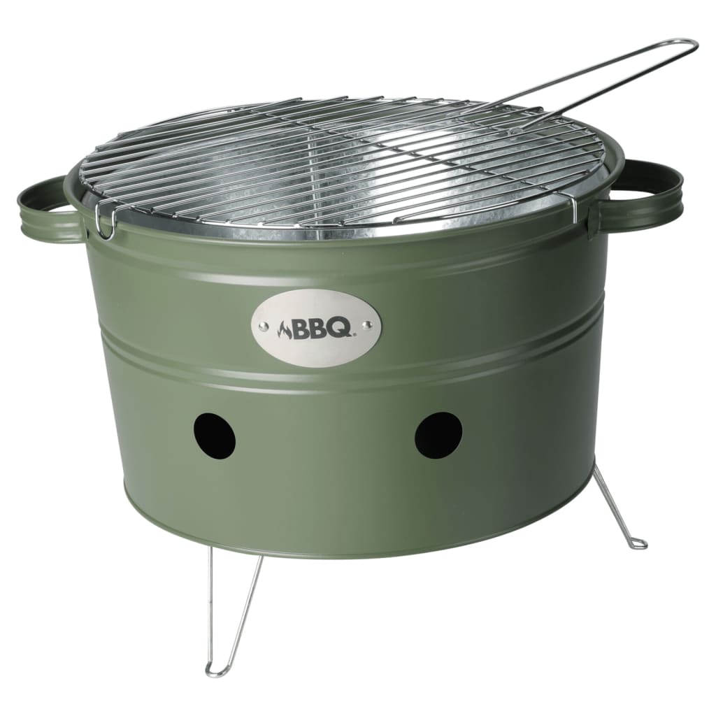 Barbecue emmer met 2 handvatten 34,5 cm matolijfgroen