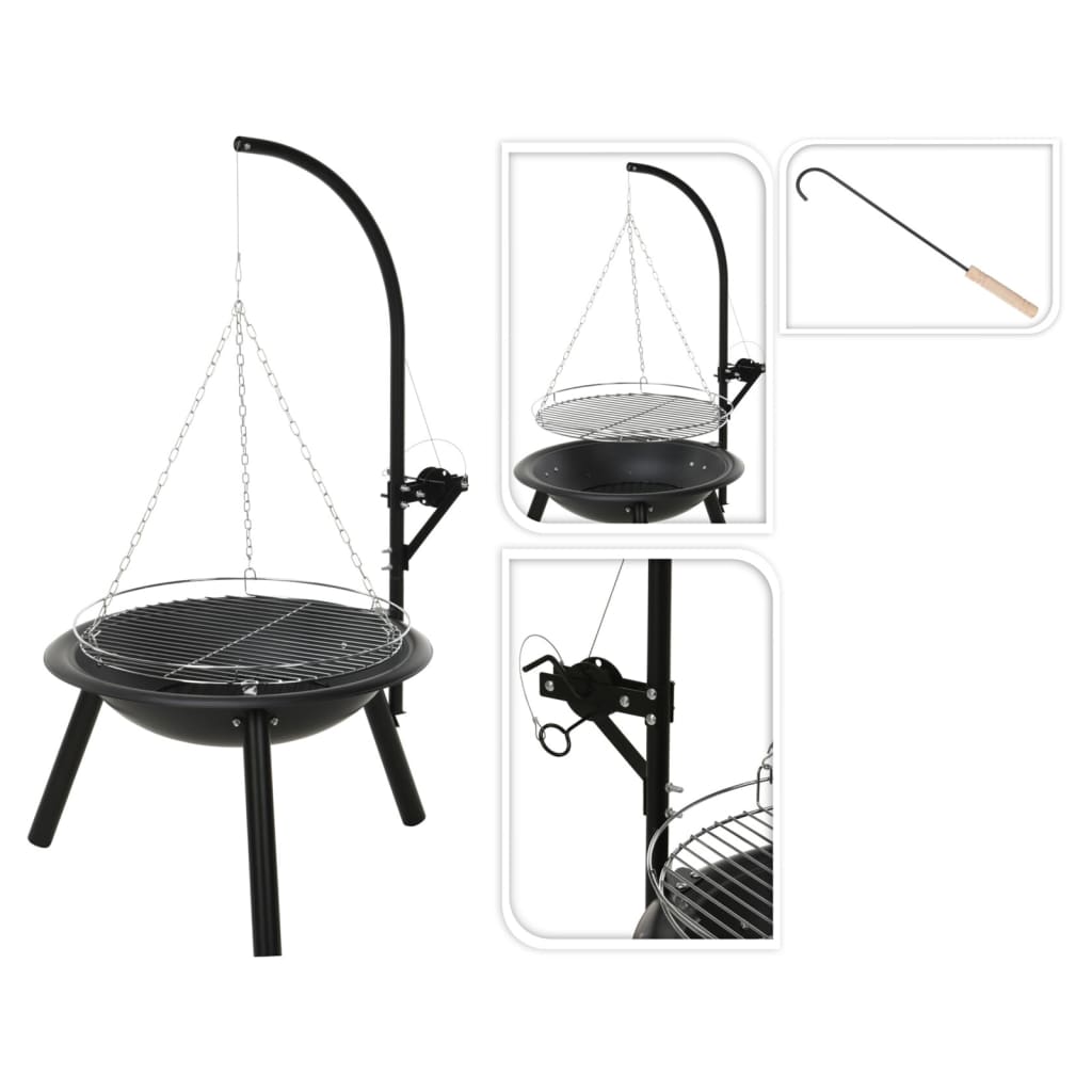 Vuurschaal met barbecuerooster BBQ 55 cm