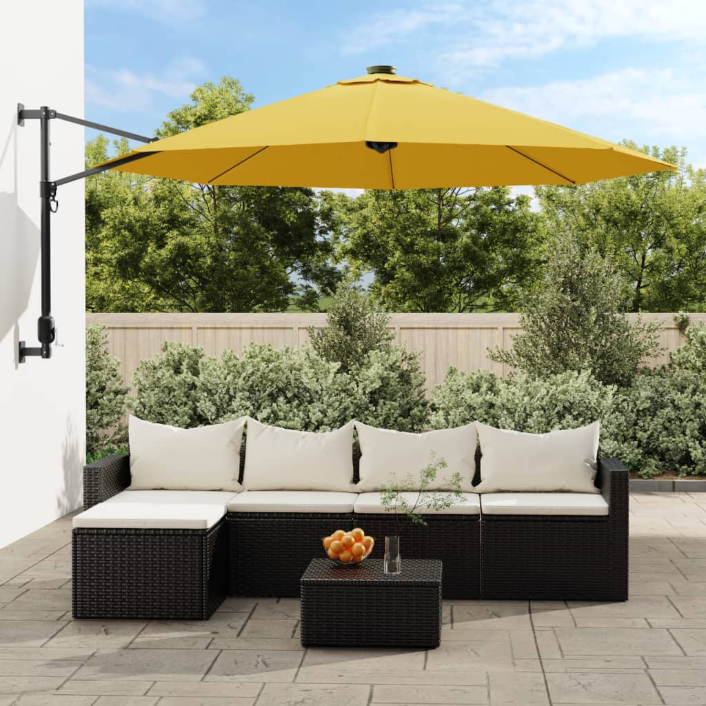 Wandparasol 290 cm geel