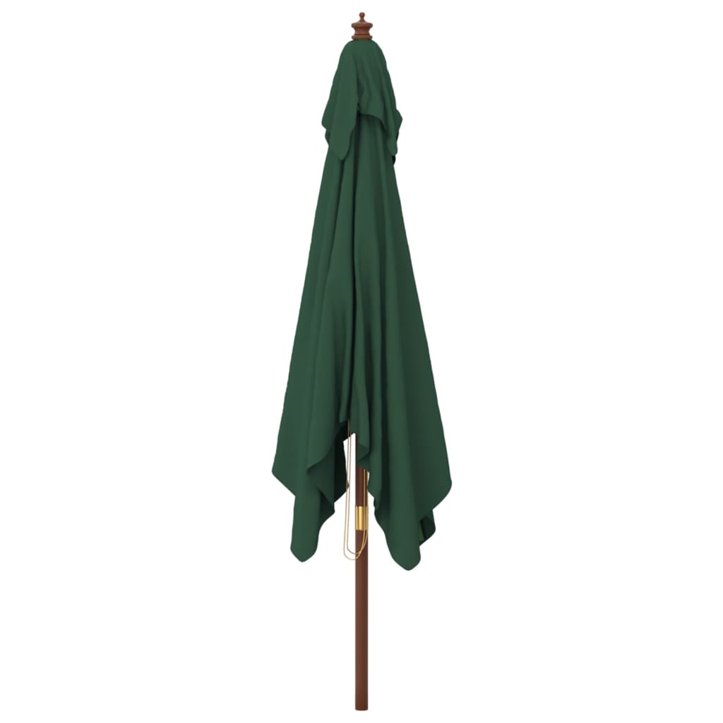 Parasol met houten paal 300x300x273 cm groen