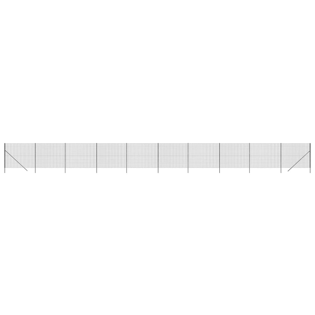 Draadgaashek 2x25 m gegalvaniseerd staal antracietkleur