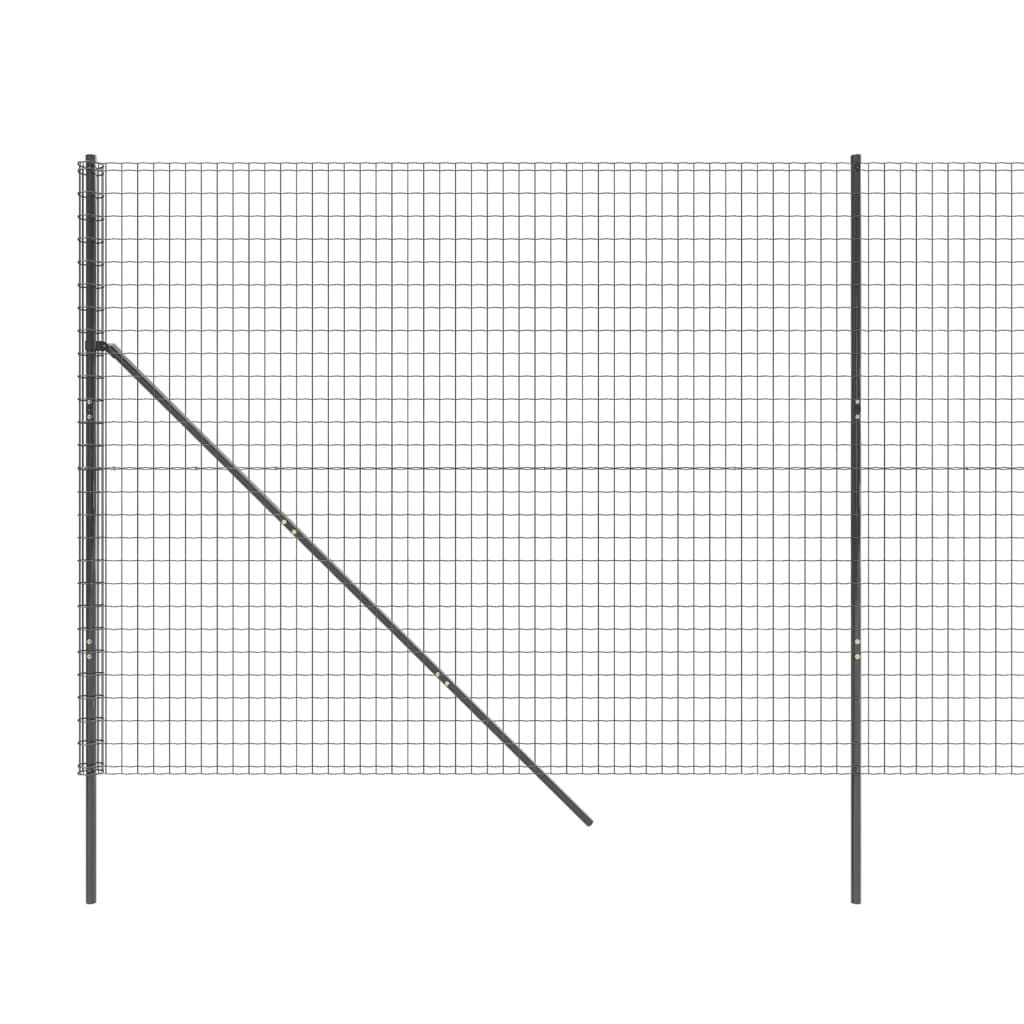 Draadgaashek 2x25 m gegalvaniseerd staal antracietkleur