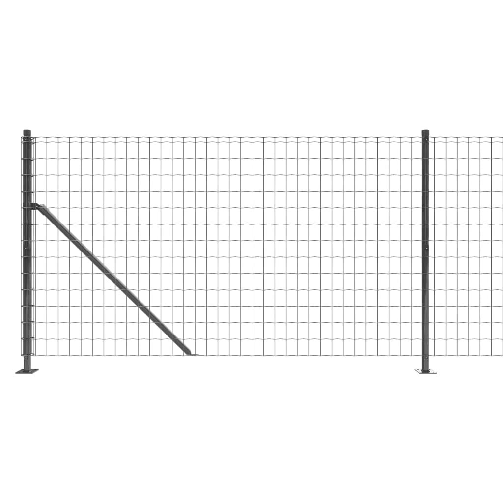 Draadgaashek met flens 1x10 m antracietkleurig