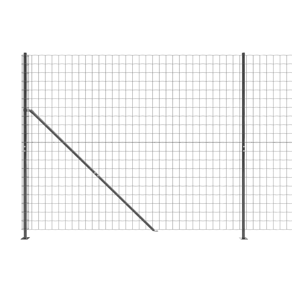 Draadgaashek met flens 2,2x10 m antracietkleurig