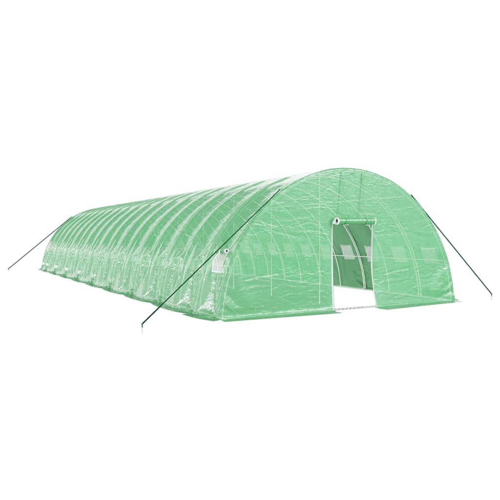 Tuinkas met stalen frame 108 m² 18x6x2,85 m groen