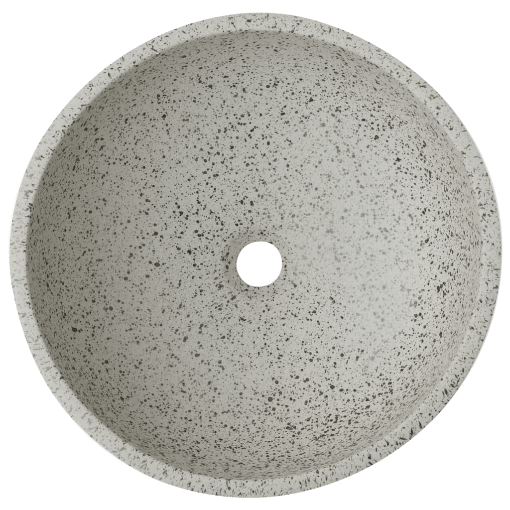 Opzetwasbak rond Φ41x14 cm keramiek grijs