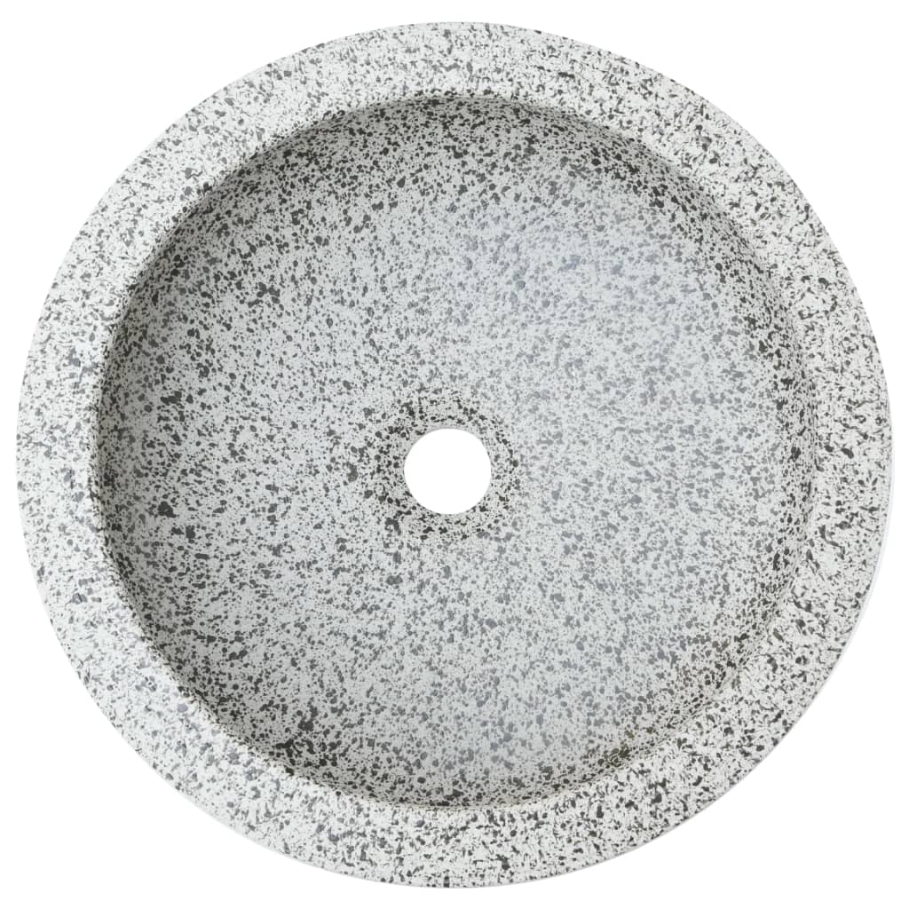 Opzetwasbak rond Φ41x14 cm keramiek grijs