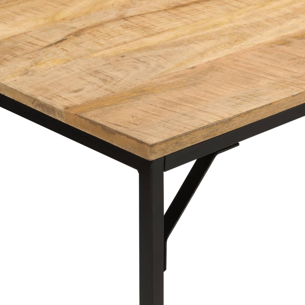 Eettafel 110x55x75 cm massief ruw mangohout en ijzer