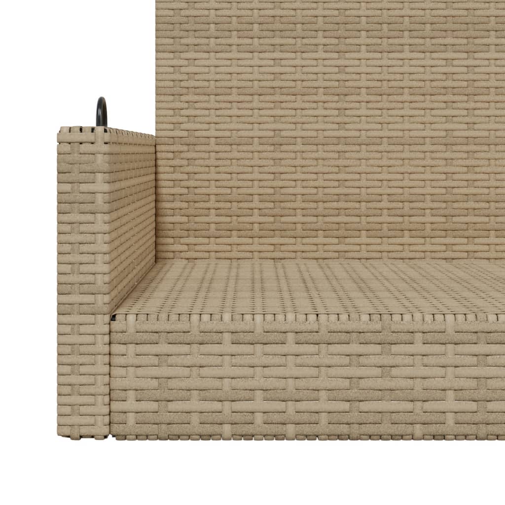 Schommelbank 119x56x48 cm poly rattan beige