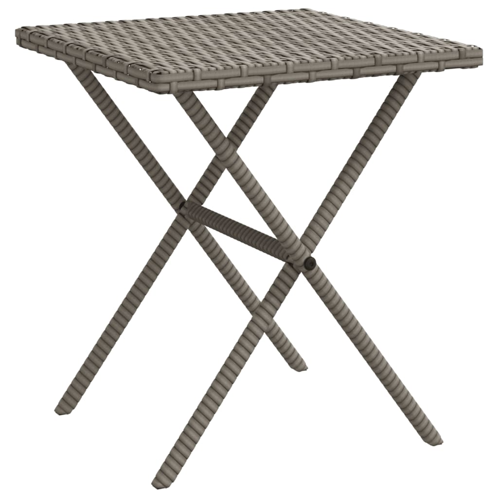 Ligbedden 2 st met tafel poly rattan grijs