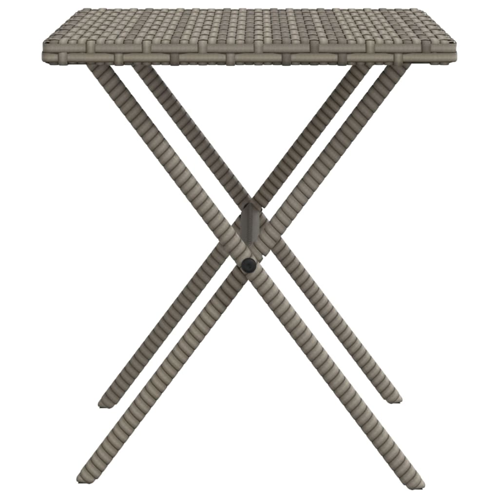 Ligbedden 2 st met tafel poly rattan grijs