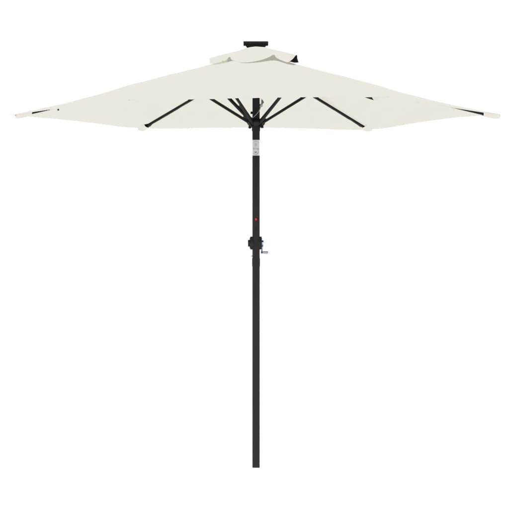 Parasol met stalen paal 225x225x212 cm wit