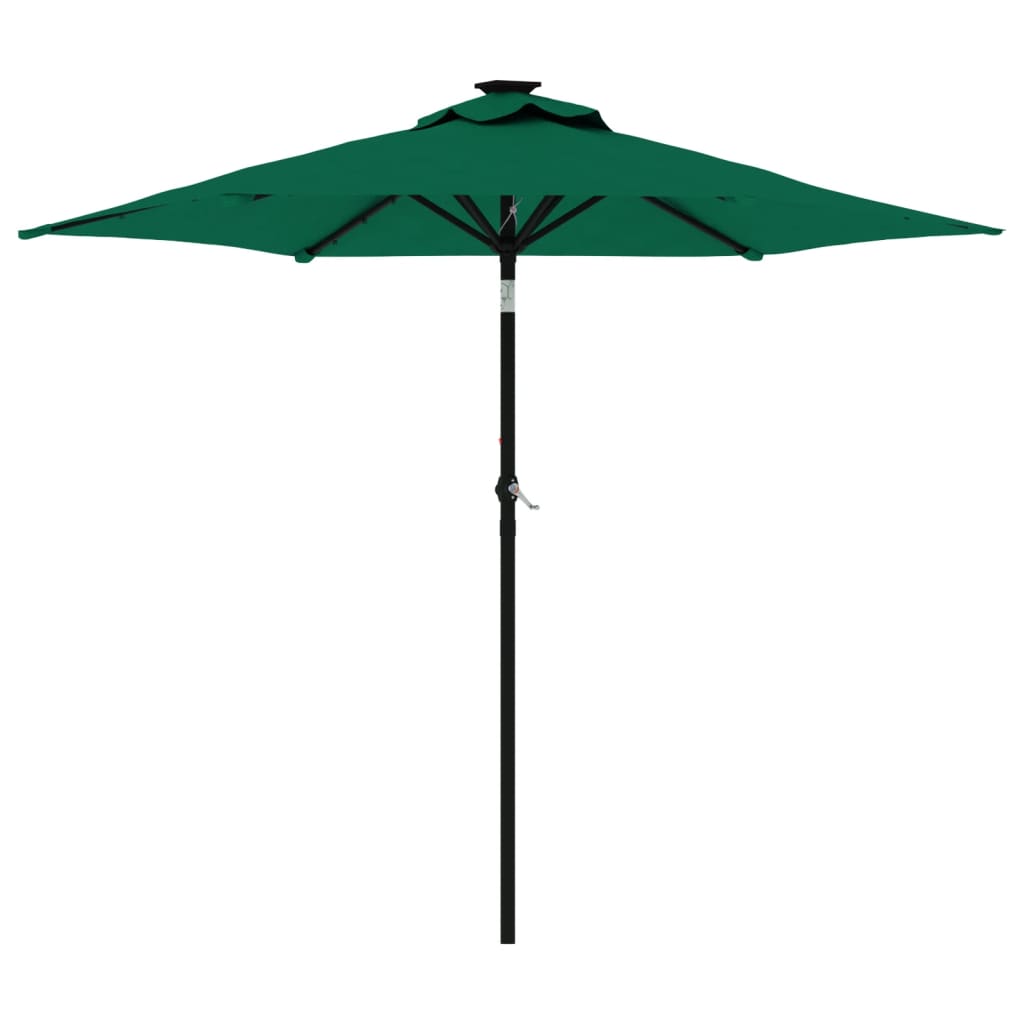 Parasol met stalen paal 225x225x212 cm groen