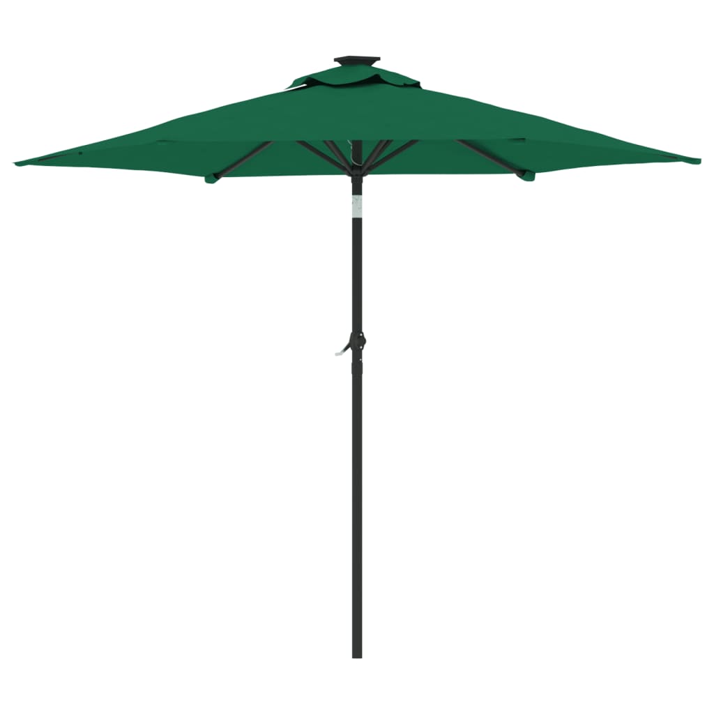 Parasol met stalen paal 225x225x212 cm groen