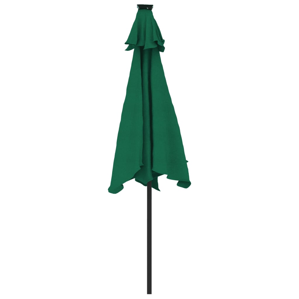 Parasol met stalen paal 225x225x212 cm groen