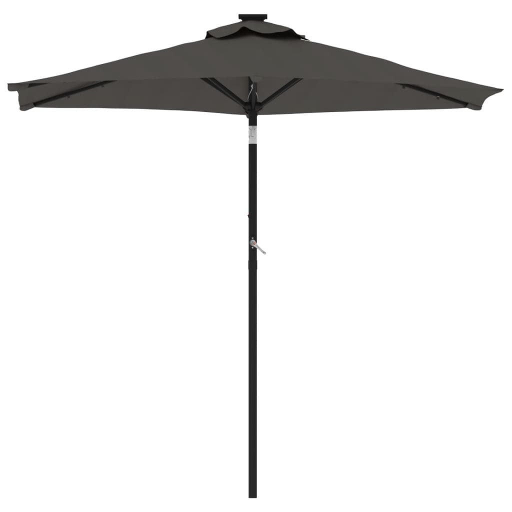 Parasol met stalen paal 225x225x212 cm antracietkleurig