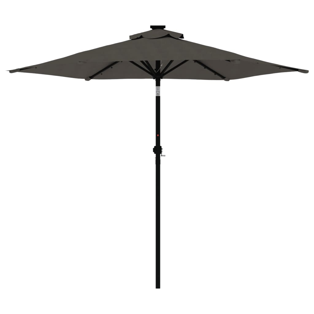 Parasol met stalen paal 225x225x212 cm antracietkleurig