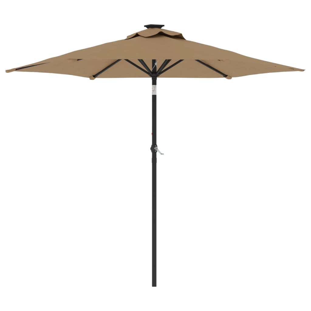 Parasol met stalen paal 225x225x212 cm taupe