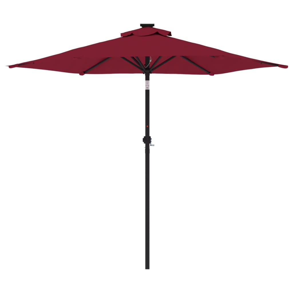 Parasol met stalen paal 225x225x212 cm bordeauxrood