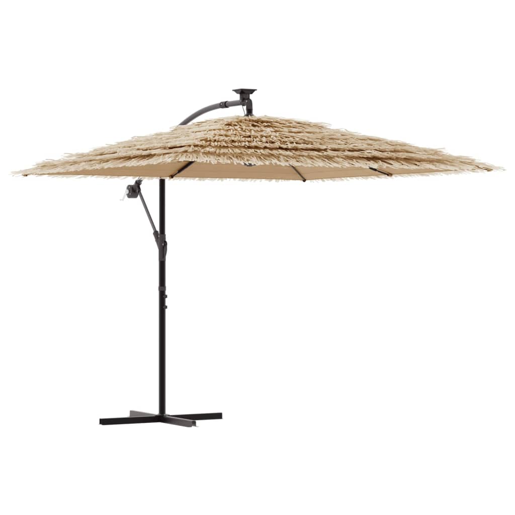 Parasol met stalen paal 246x246x230 cm bruin