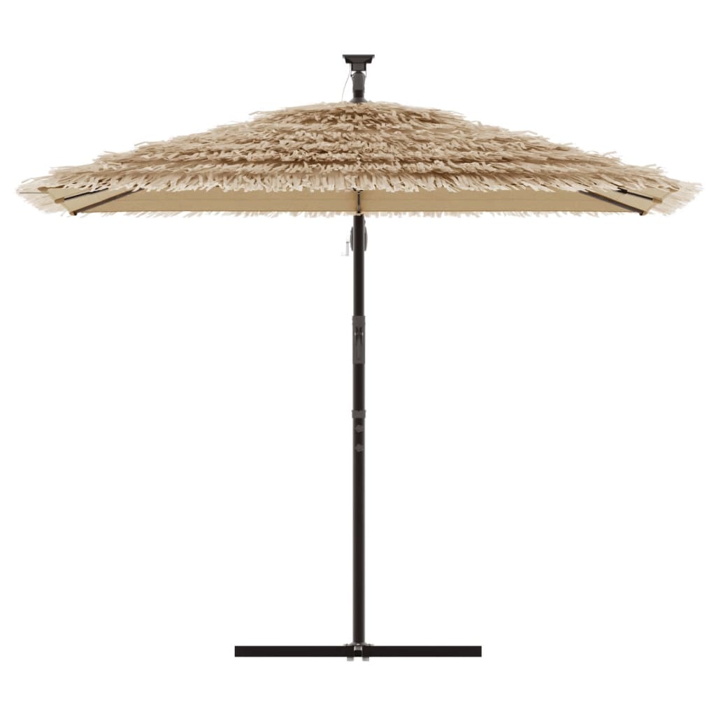 Parasol met stalen paal 246x246x230 cm bruin