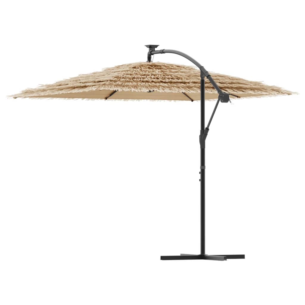 Parasol met stalen paal 246x246x230 cm bruin