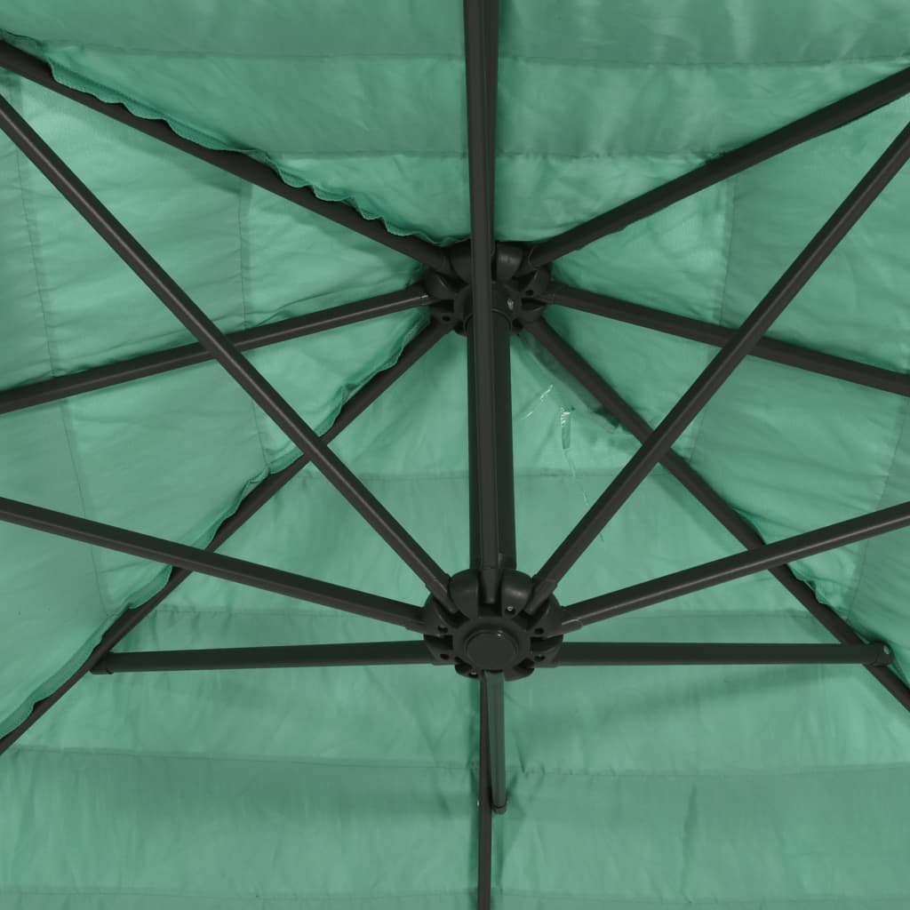 Parasol met stalen paal 246x246x230 cm groen