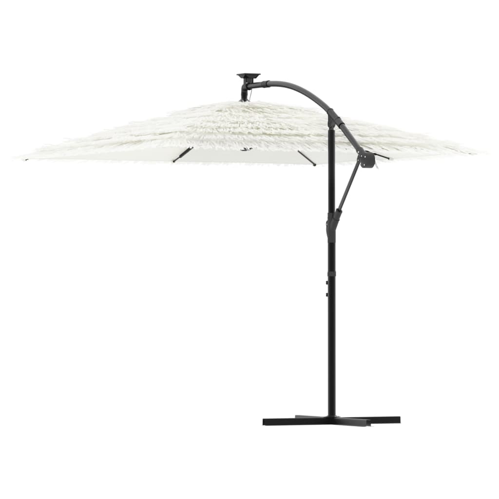 Parasol met stalen paal 246x246x230 cm wit